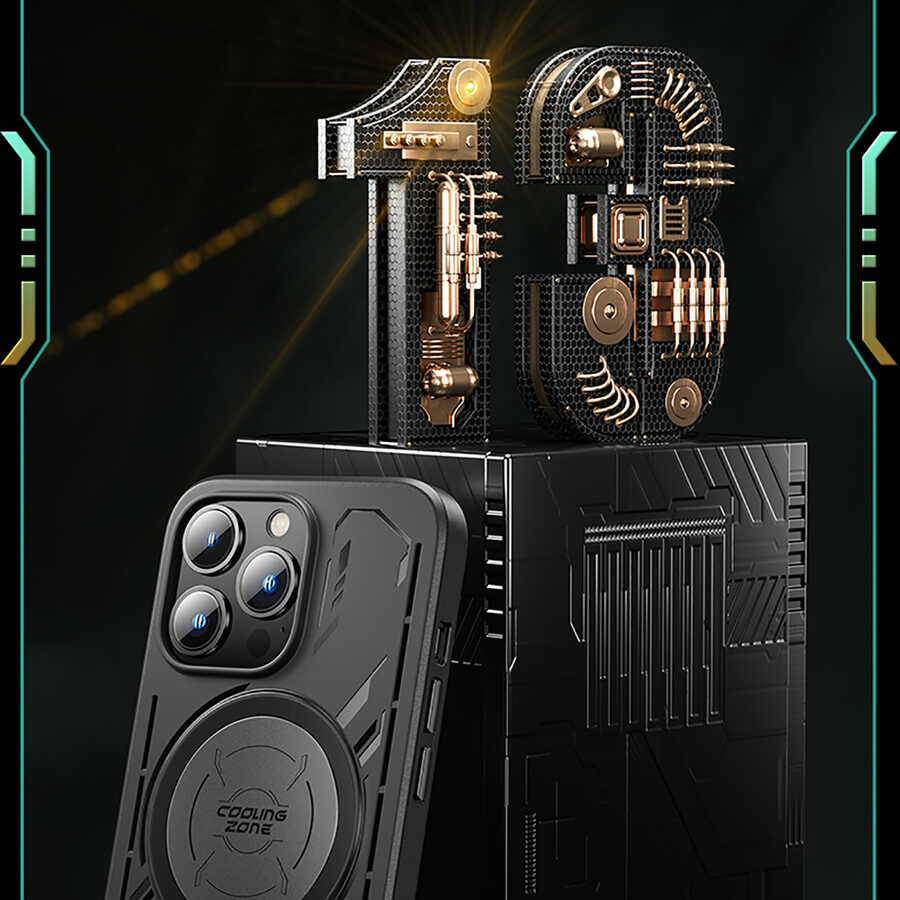 Apple iPhone 13 Pro Max Kılıf Benks Isınmayı Önleyici Magnetic Oyuncu Telefon Kılıfı Siyah