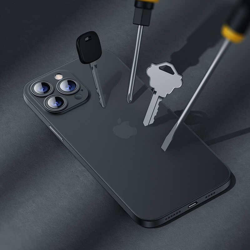 Apple iPhone 13 Pro Max Kılıf Benks Lollipop Protective Kapak Transparan Siyah