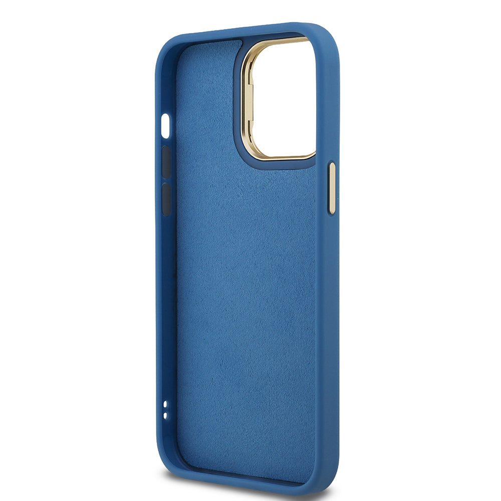 Apple iPhone 13 Pro Max Kılıf Guess Orjinal Lisanslı PU Deri 4G Desenli Metal Büyük 4G ve Yazı Logolu Kamera Standlı Kapak Kahverengi