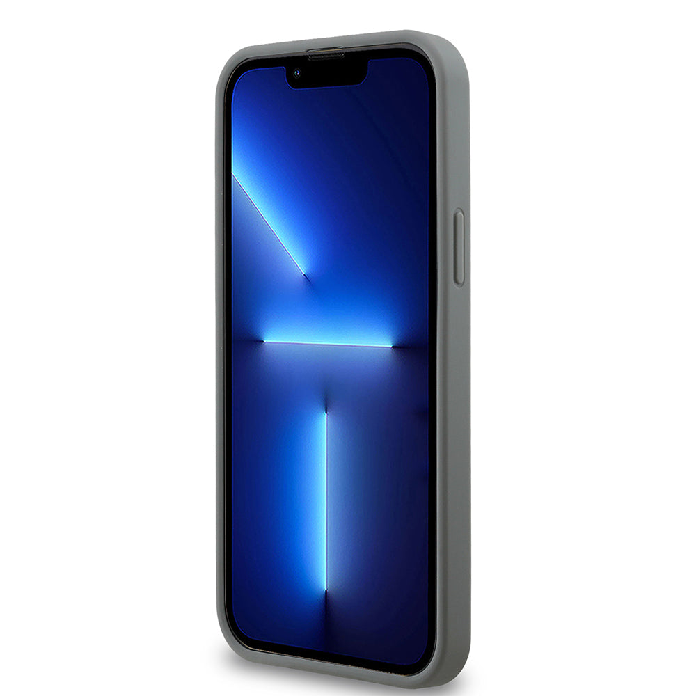 Apple iPhone 13 Pro Max Kılıf Guess Orjinal Lisanslı Taşlı Arka Yüzey Üçgen Logolu Kapak Pembe