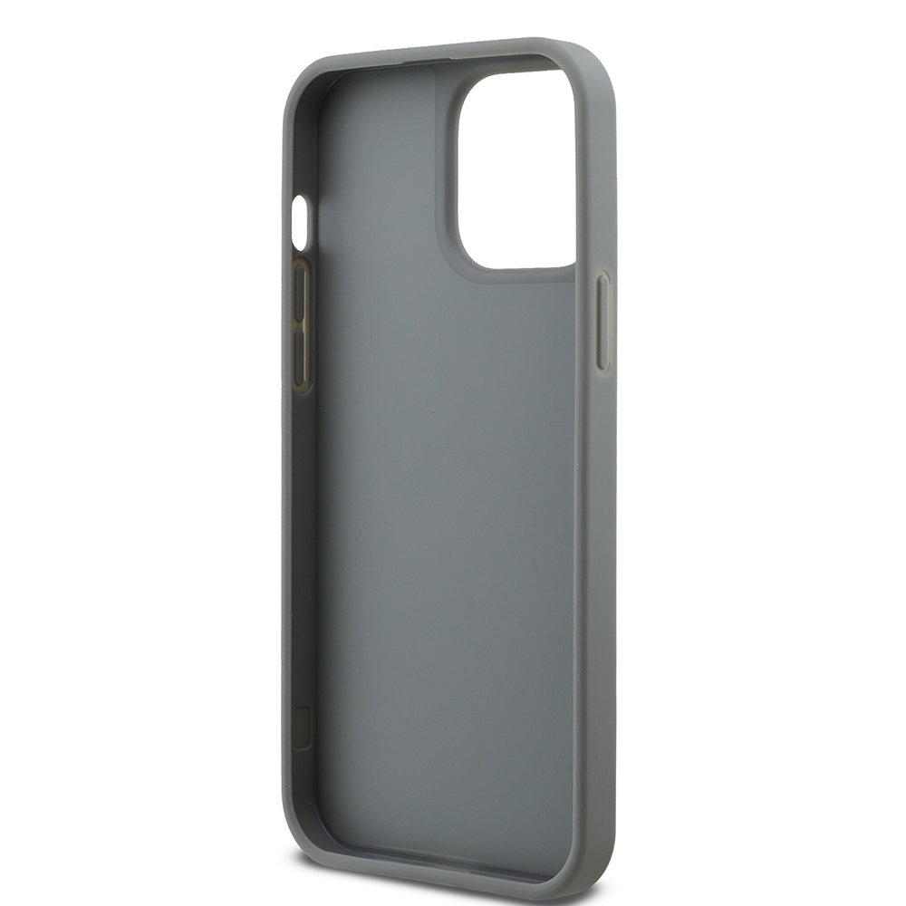 Apple iPhone 13 Pro Max Kılıf Guess Orjinal Lisanslı Taşlı Arka Yüzey Üçgen Logolu Kapak Siyah