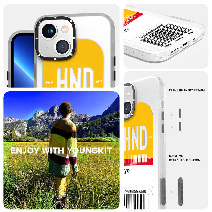Apple iPhone 13 Kılıf YoungKit Any Time Trip Serisi Kapak CL028 Shangai