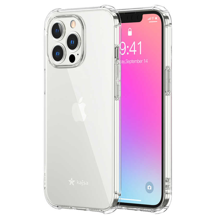 Apple iPhone 13 Pro Max Kılıf Kajsa Transparent Kapak Renksiz