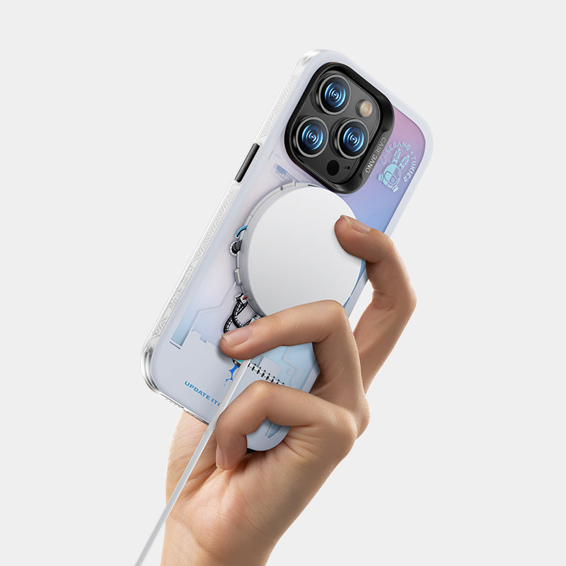 Apple iPhone 13 Pro Max Kılıf M-safe Şarj Özellikli Benks Casebang Explore Kapak Beyaz