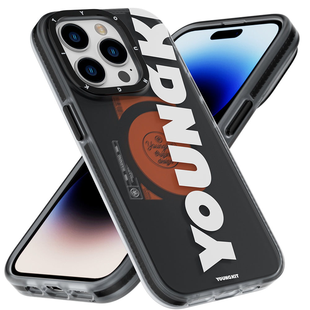 Apple iPhone 13 Pro Max Kılıf M-safe Şarj Özellikli Youngkit Binfen Serisi Yazı Temalı Kapak Yeşil