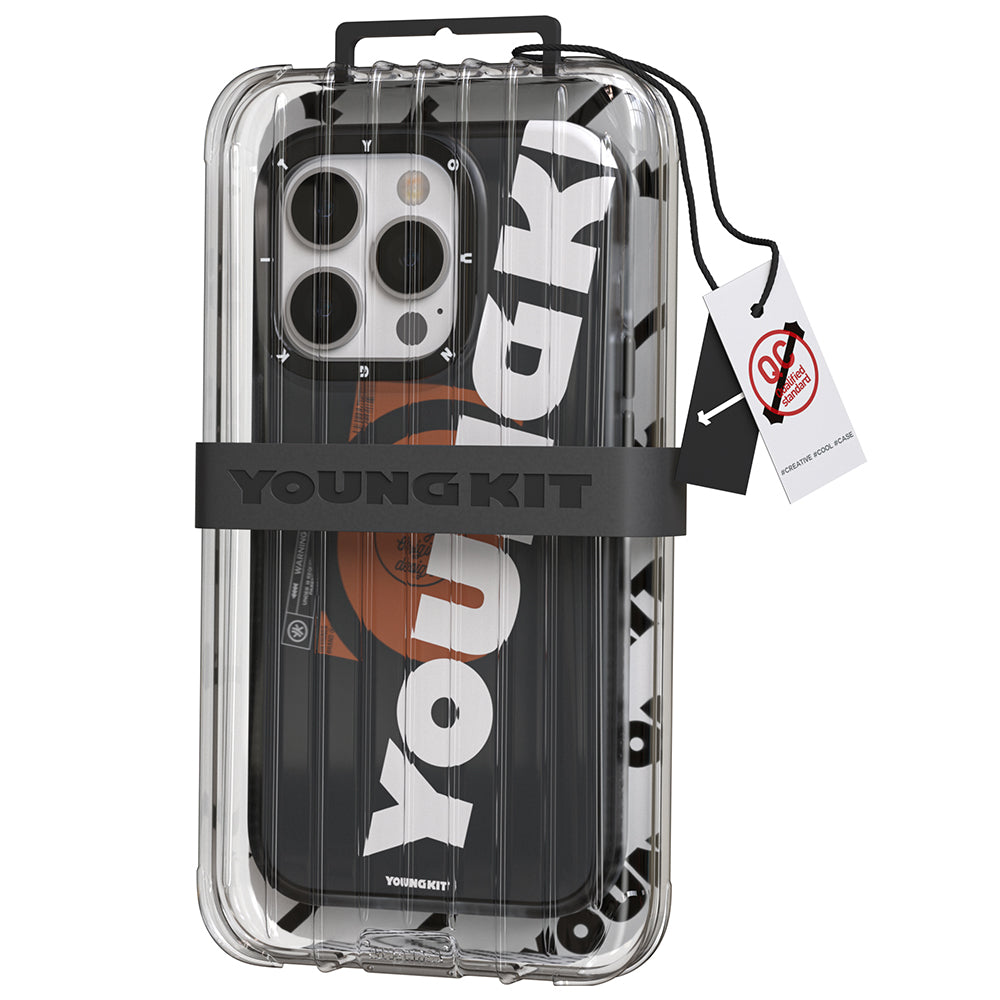 Apple iPhone 13 Pro Max Kılıf M-safe Şarj Özellikli Youngkit Binfen Serisi Yazı Temalı Kapak Yeşil