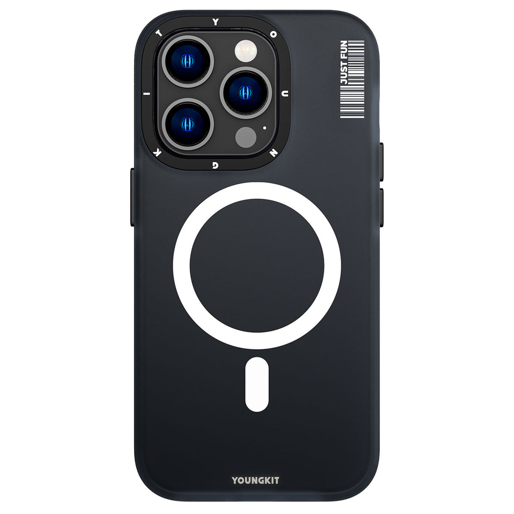 Apple iPhone 13 Pro Max Kılıf M-safe Şarj Özellikli Youngkit Colored Sand Serisi Kapak Derin Mor