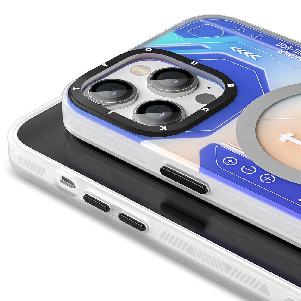 Apple iPhone 13 Pro Max Kılıf M-safe Şarj Özellikli YoungKit Metaverse Serisi Kapak Turuncu