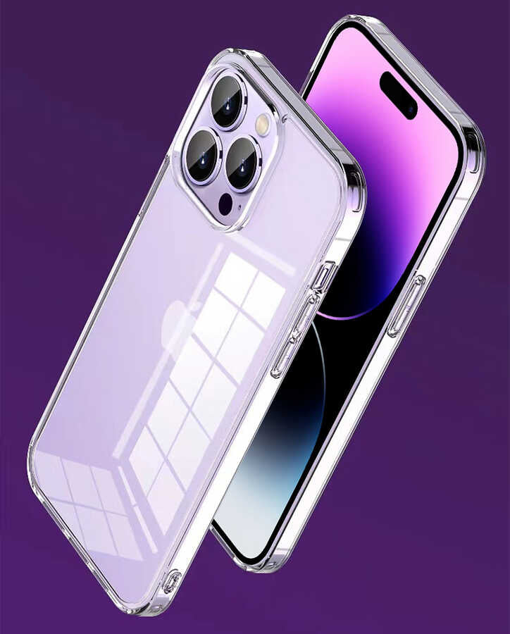 Apple iPhone 13 Pro Max Kılıf Şeffaf Airbag Tasarımlı Wiwu ZCC-108 Concise Serisi Kapak Renksiz