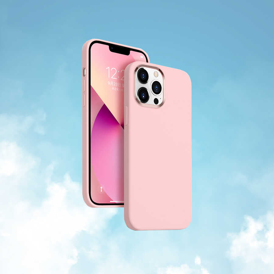 Apple iPhone 13 Pro Max Kılıf Wiwu M-safe Magnetic Silikon Kapak Mavi