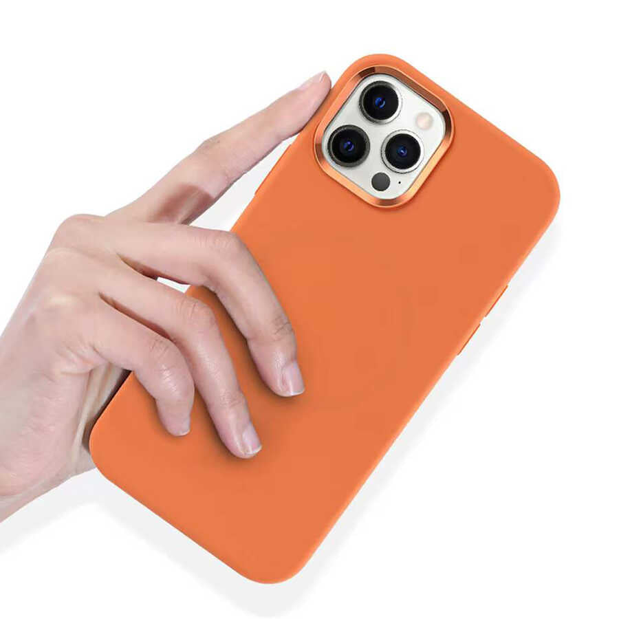 Apple iPhone 13 Pro Max Kılıf Wiwu M-safe Magnetic Silikon Kapak Mavi