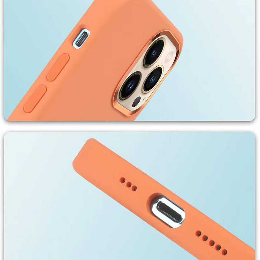Apple iPhone 13 Pro Max Kılıf Wiwu M-safe Magnetic Silikon Kapak Mavi