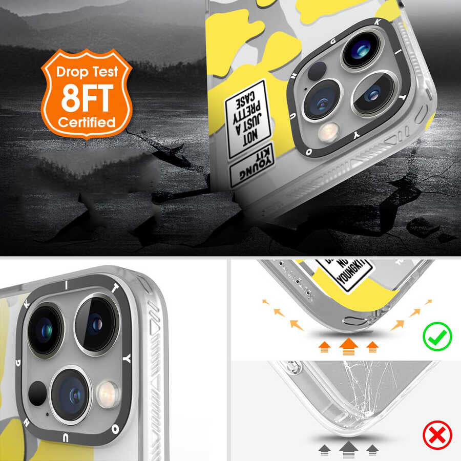 Apple iPhone 13 Pro Max Kılıf YoungKit Kamuflaj Serisi Kapak Yeşil