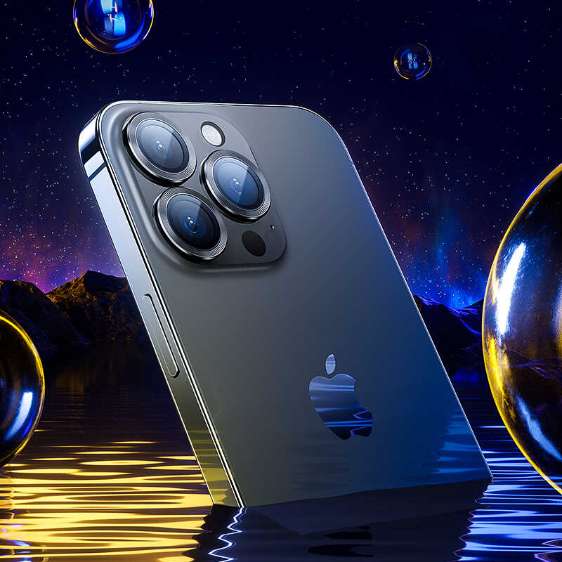 Apple iPhone 14 Benks New KR Kamera Lens Koruyucu Siyah
