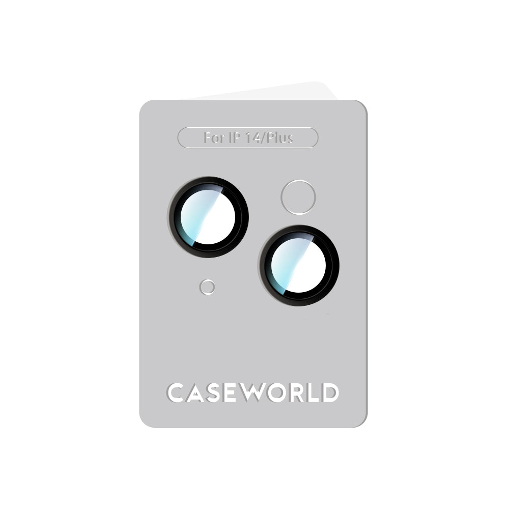Apple iPhone 14 CaseWorld Alloy Serisi Oleofobik Anti Reflective Kamera Lens Koruyucu Siyah