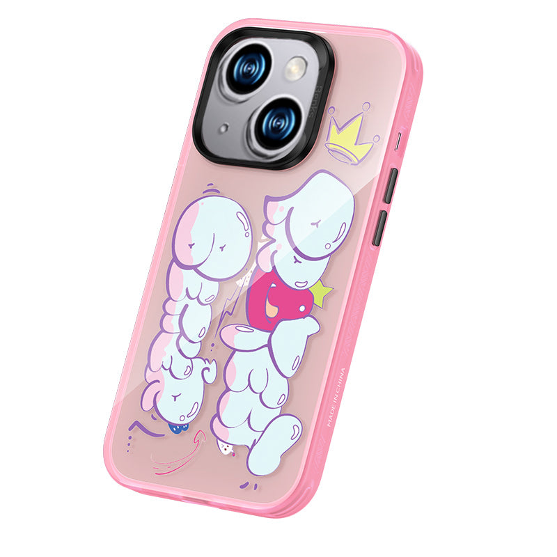 Apple iPhone 14 Kılıf Airbagli TPU Yazı Temalı Benks Dynamic New Kapak Pembe