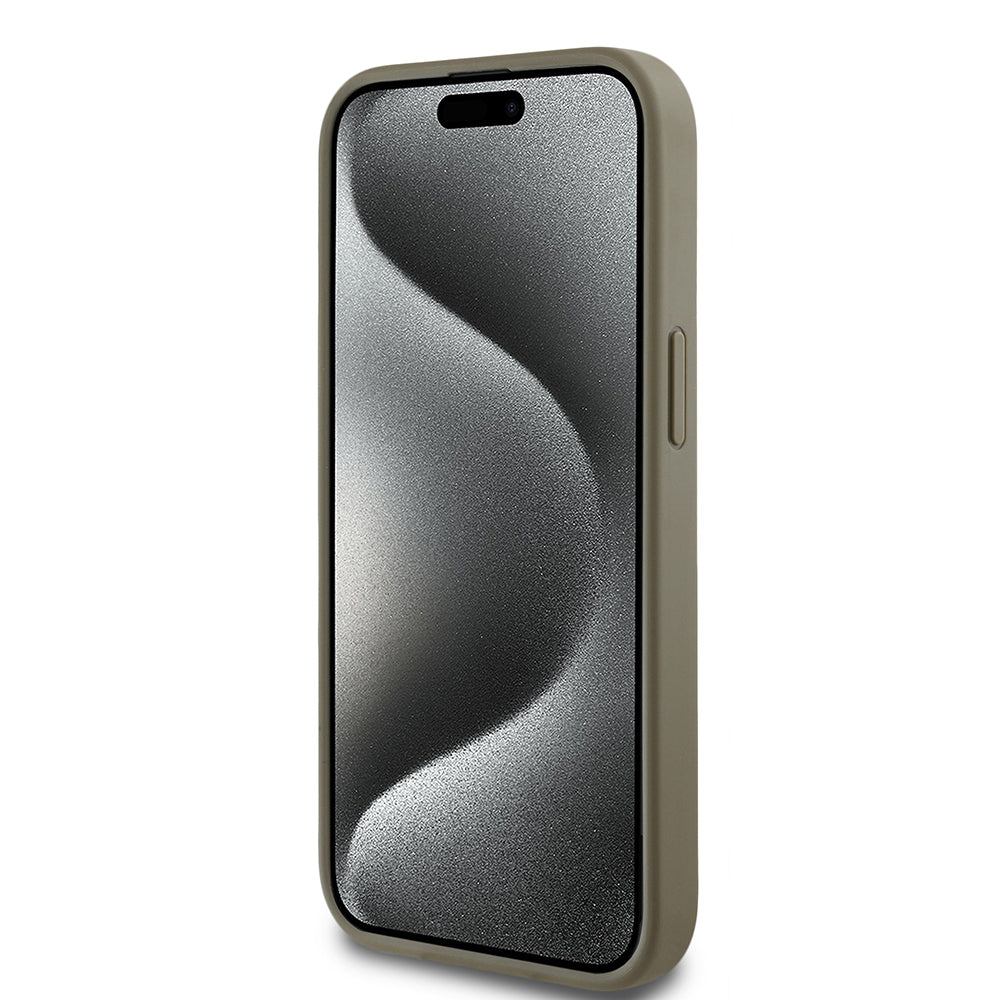 Apple iPhone 14 Kılıf DKNY Orjinal Lisanslı Taşlı DKNY Yazılı Metalik Rhinestones PU Deri Kapak Siyah