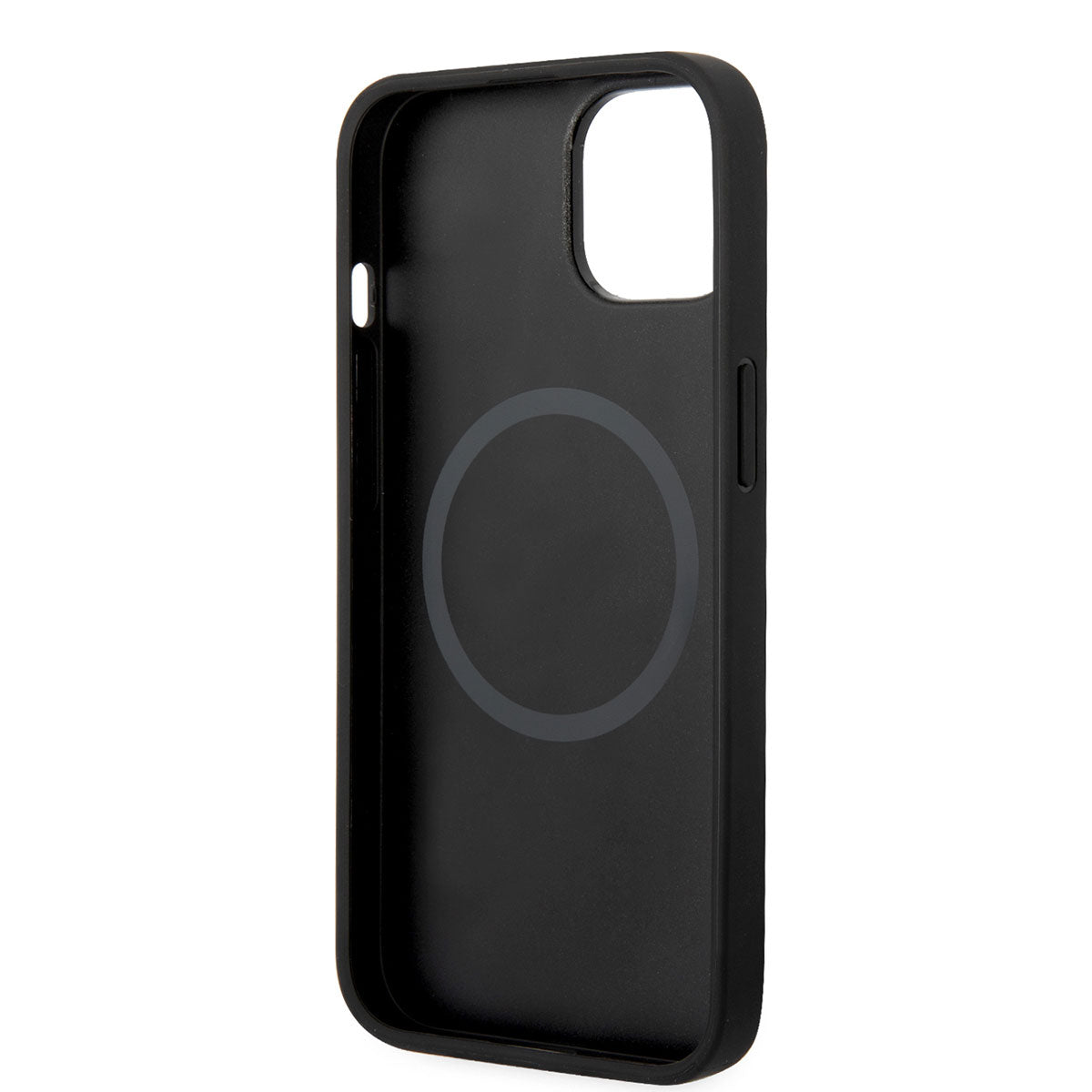 Apple iPhone 14 Kılıf Ferrari M-safe Şarj Özellikli Karbon İtalyan Bayrak Dizayn Kapak Siyah