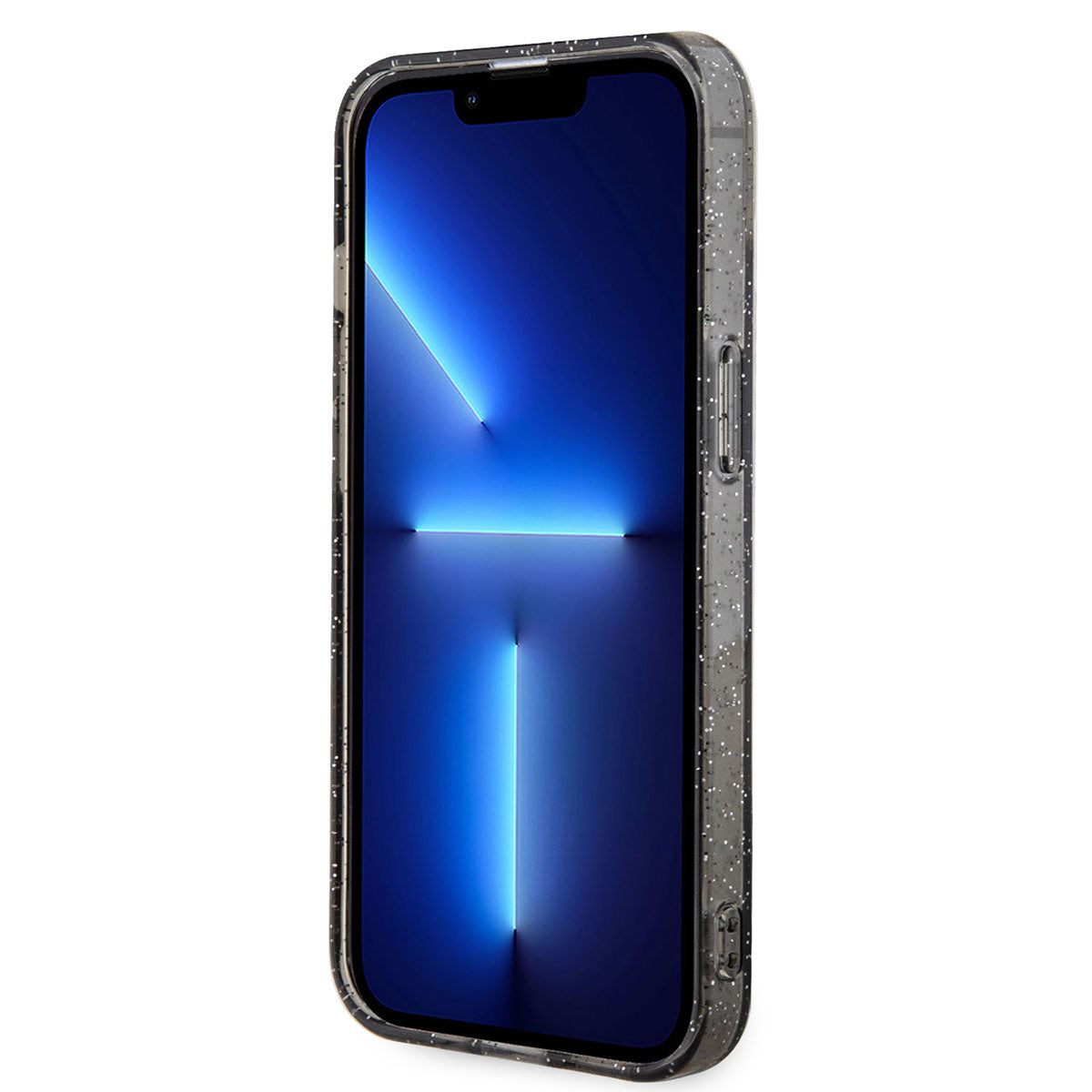 Apple iPhone 14 Kılıf GUESS M-safe Şarj Özellikli Glitter Kapak Siyah