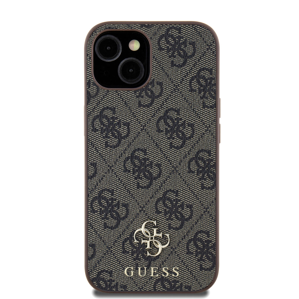 Apple iPhone 14 Kılıf Guess Orjinal Lisanslı M-safe Şarj Özellikli Small 4G Classic Kapak Siyah