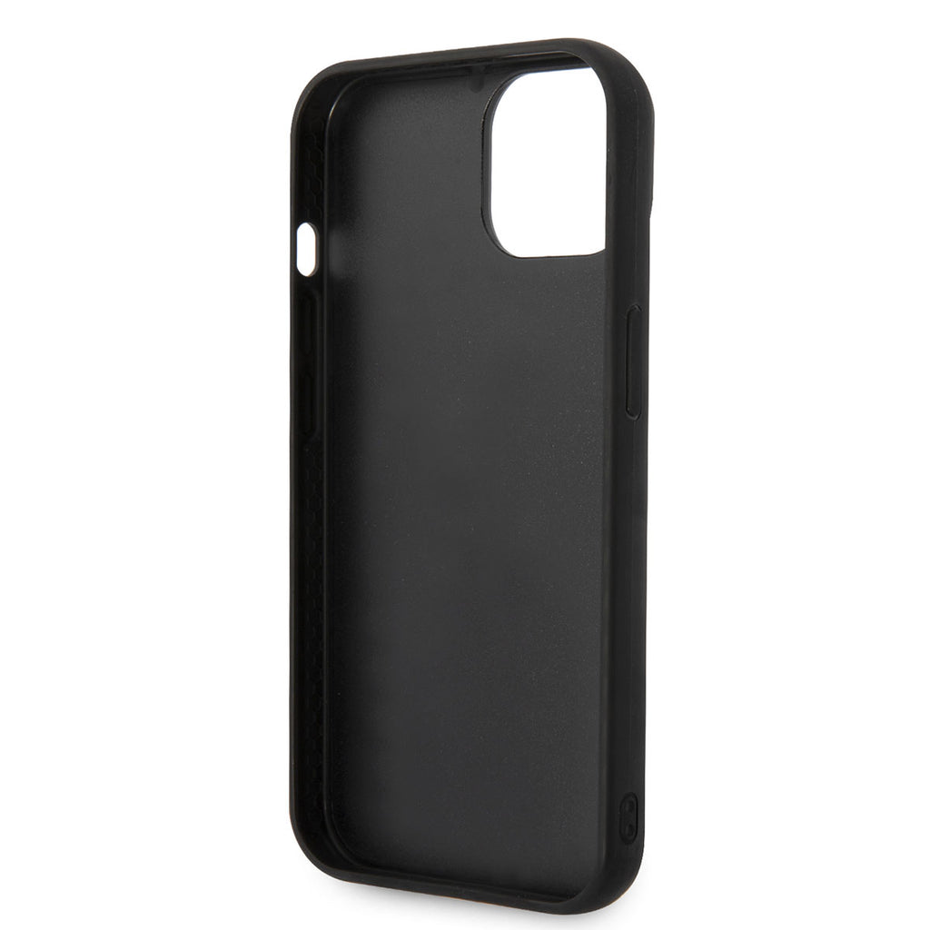 Apple iPhone 14 Kılıf Karl Lagerfeld Nylon Puffy Airbag Karl Dizayn Kapak Siyah