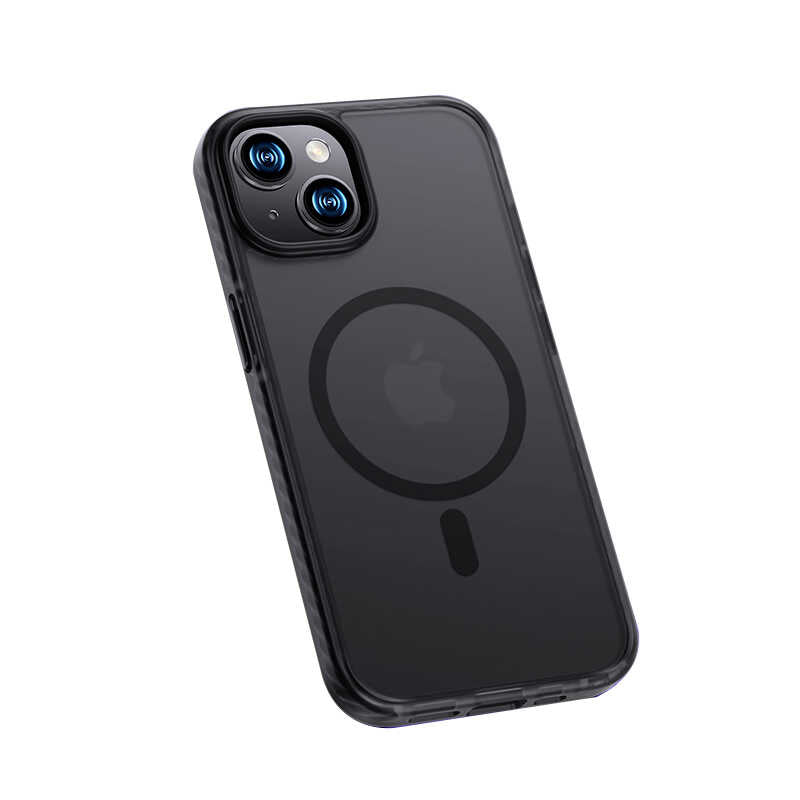 Apple iPhone 14 Kılıf Kenarları Silikon Airbagli Mat Arka Yüzey Benks Icesand Kapak Siyah