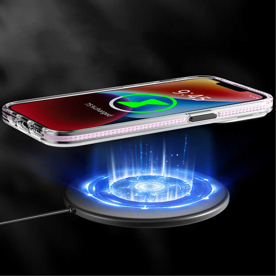 Apple iPhone 14 Kılıf M-safe Şarj Özellikli Youngkit Jane Sand Serisi Kapak Pembe