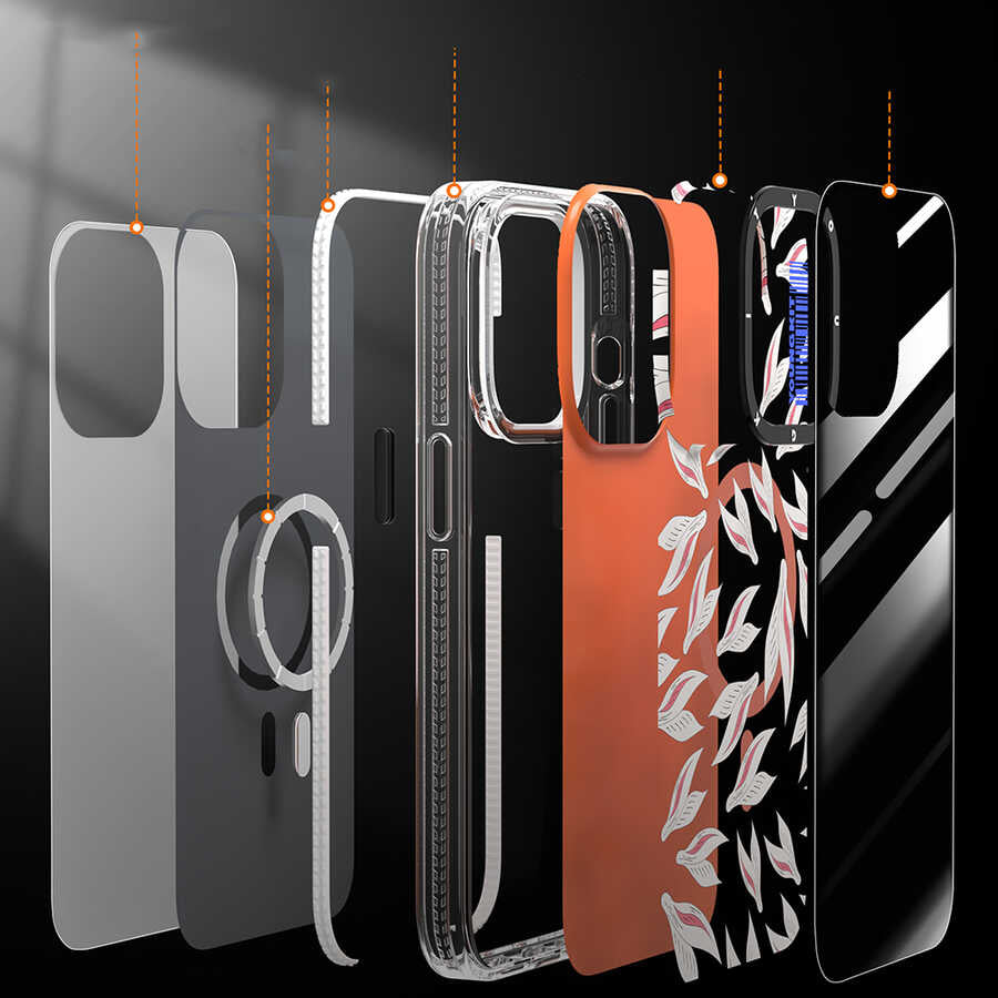 Apple iPhone 14 Kılıf M-safe Şarj Özellikli Youngkit Play Rabbit Serisi Kapak Kırmızı