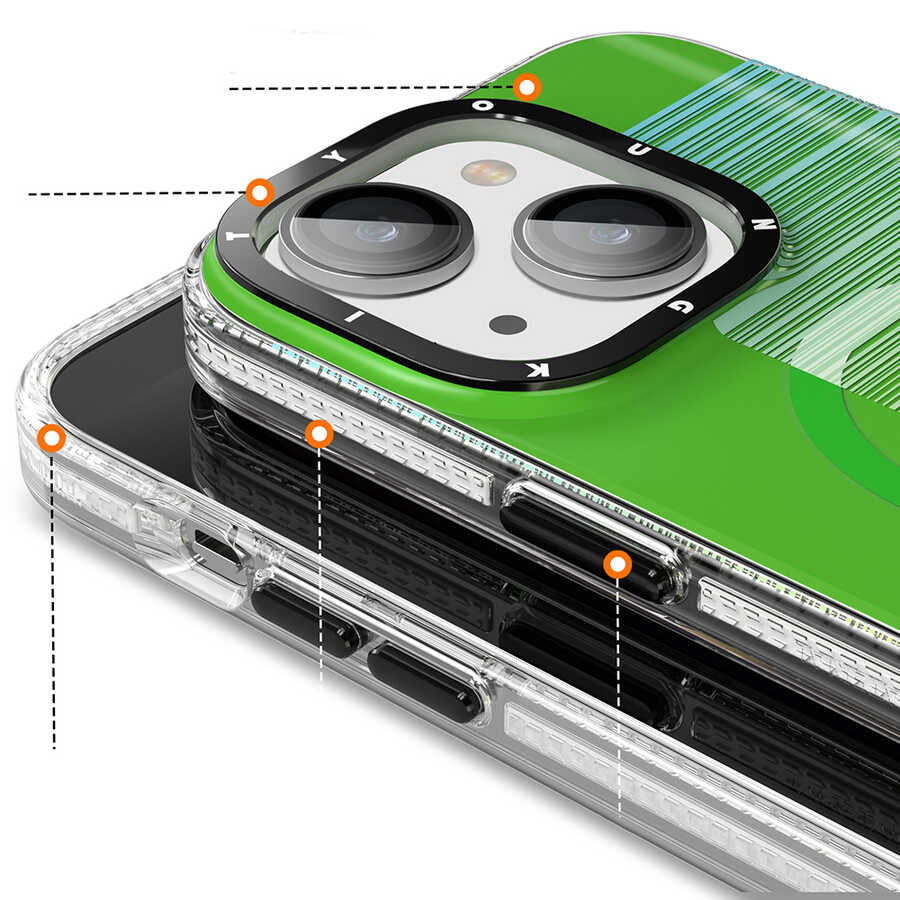 Apple iPhone 14 Kılıf M-safe Şarj Özellikli Youngkit Pure Serisi Kapak Mavi