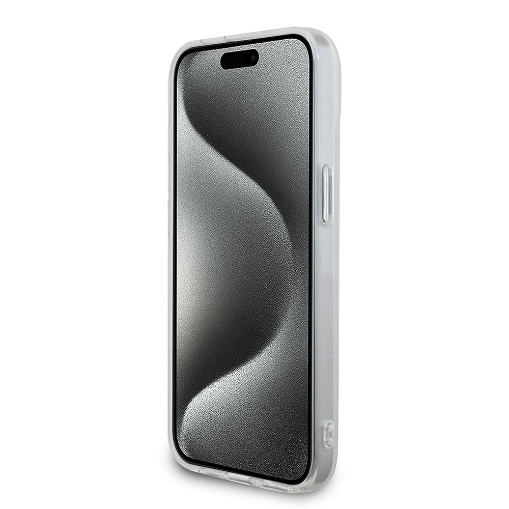 Apple iPhone 14 Kılıf Mercedes Benz Orjinal Lisanslı New Urban 3 Sert PC Paralel Çizgi Desenli Kapak Beyaz