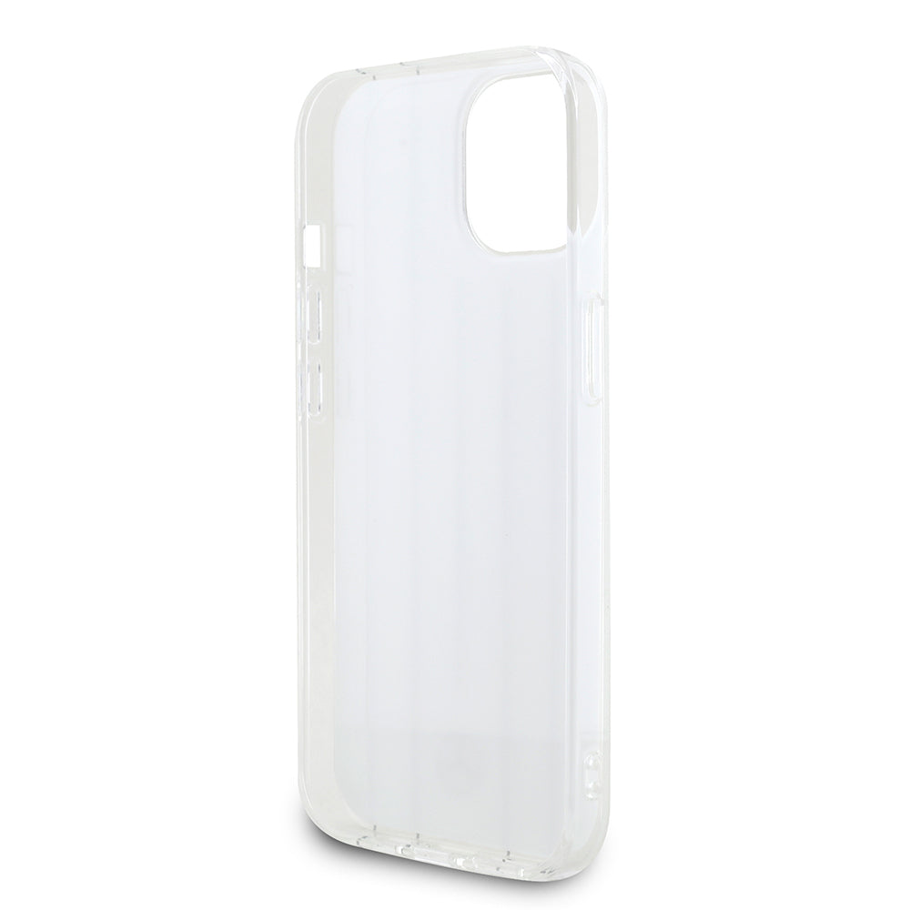 Apple iPhone 14 Kılıf Mercedes Benz Orjinal Lisanslı New Urban 3 Sert PC Paralel Çizgi Desenli Kapak Beyaz