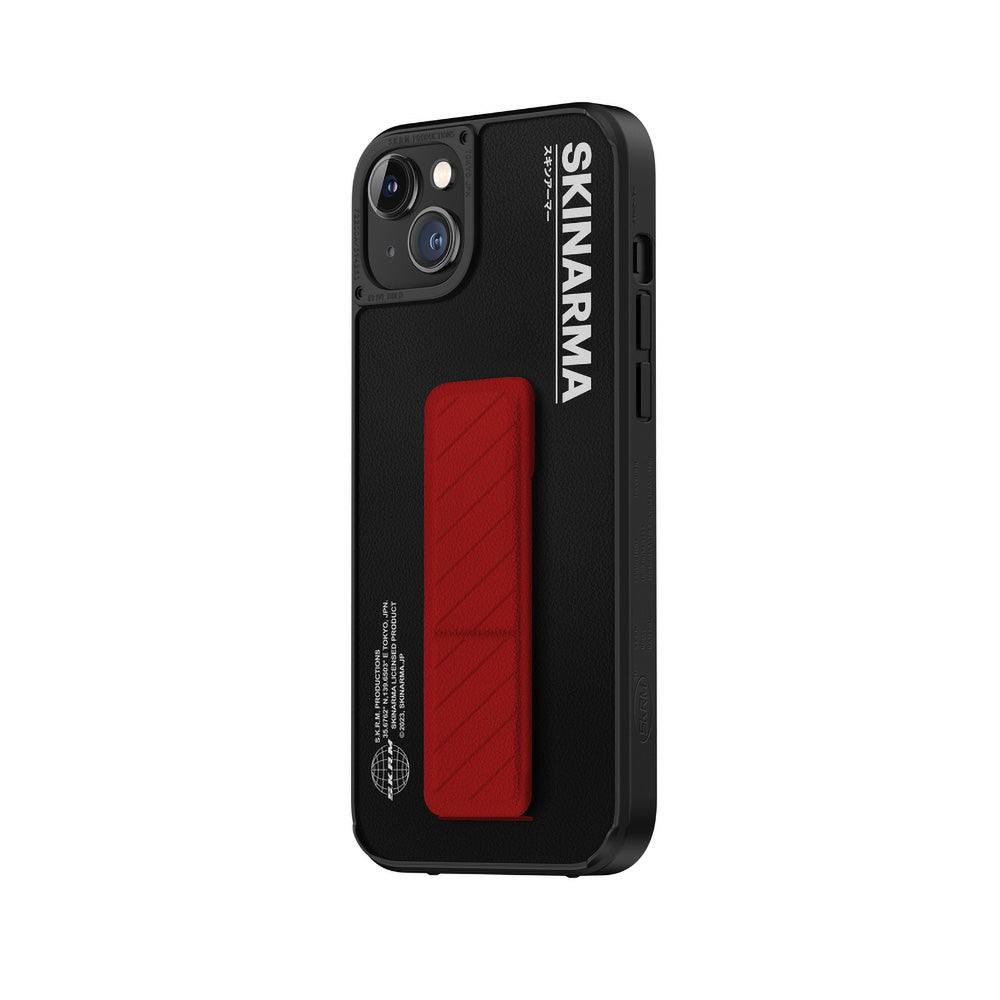 Apple iPhone 14 Kılıf SkinArma Standlı Deri Görünümlü Gyo Kapak Mavi