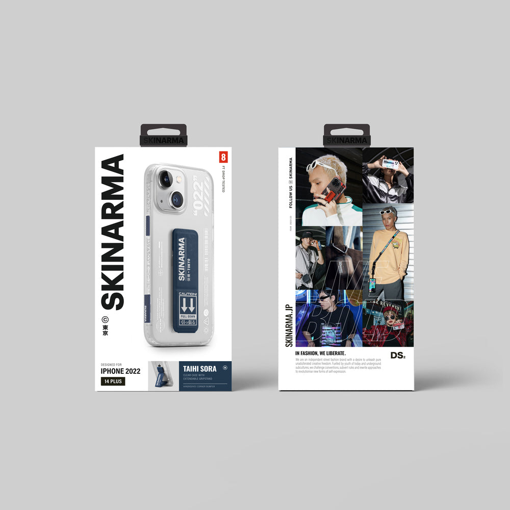 Apple iPhone 14 Kılıf SkinArma Standlı Şeffaf Tasarımlı Taihi Sora Kapak Siyah