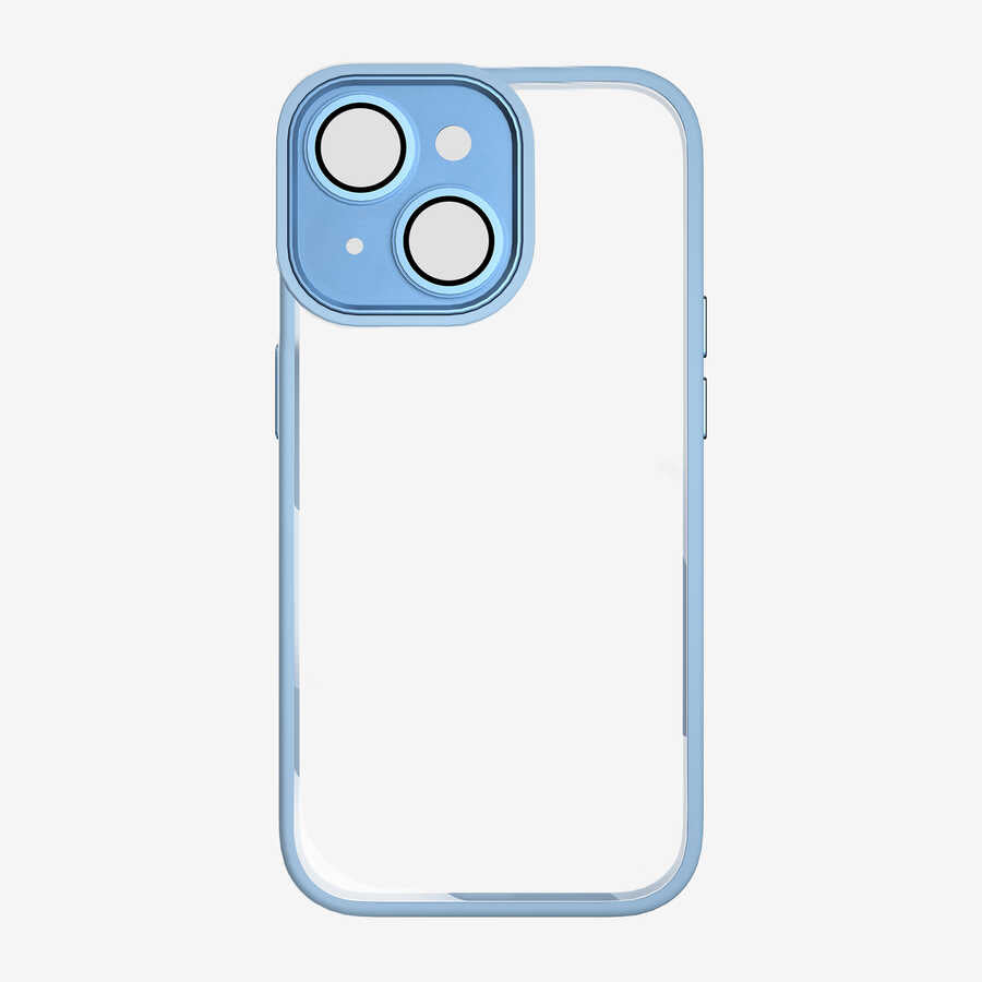 Apple iPhone 14 Kılıf Wiwu VCC-104 Lens Korumalı Renkli Kenar Arkası Şeffaf Vivid Clear Kapak Koyu Yeşil