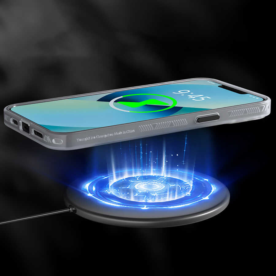 Apple iPhone 14 Plus Kılıf M-safe Şarj Özellikli YoungKit Technology Serisi Kapak Beyaz