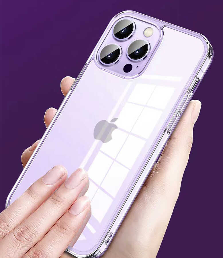 Apple iPhone 14 Plus Kılıf Şeffaf Airbag Tasarımlı Wiwu ZCC-108 Concise Serisi Kapak Renksiz