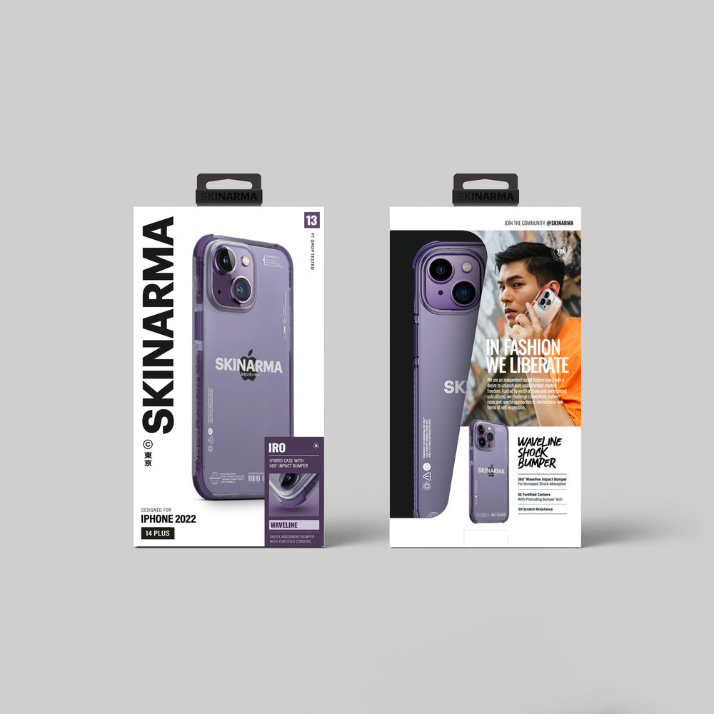 Apple iPhone 14 Plus Kılıf SkinArma Şeffaf Airbag Tasarımlı Iro Kapak Siyah