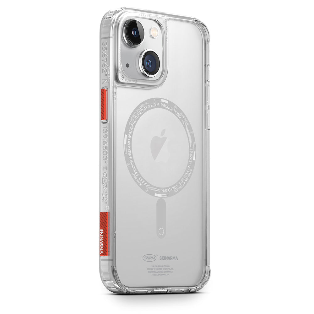 Apple iPhone 14 Plus Kılıf SkinArma Şeffaf Airbag Tasarımlı M-safe Şarj Özellikli Saido Kapak Renksiz