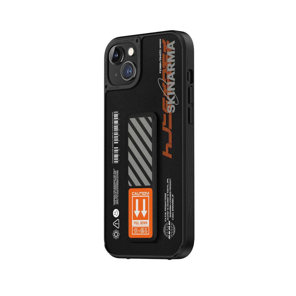 Apple iPhone 14 Plus Kılıf SkinArma Standlı Deri Görünümlü Shingoki Kapak Turuncu