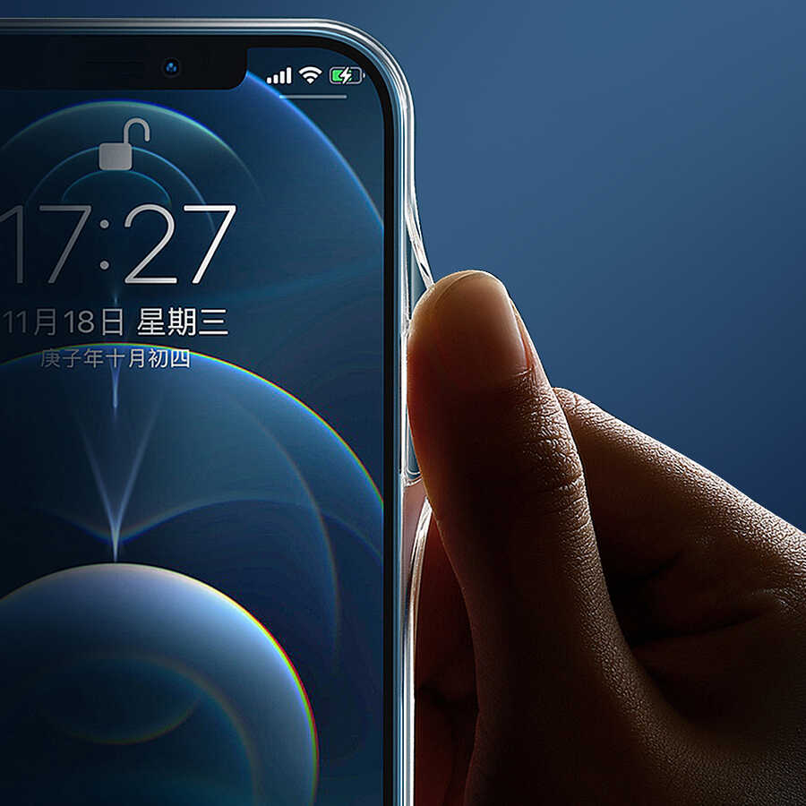 Apple iPhone 14 Plus Wiwu M-safe Şarj Özellikli Lens Korumalı Şeffaf Silikon Kapak Siyah