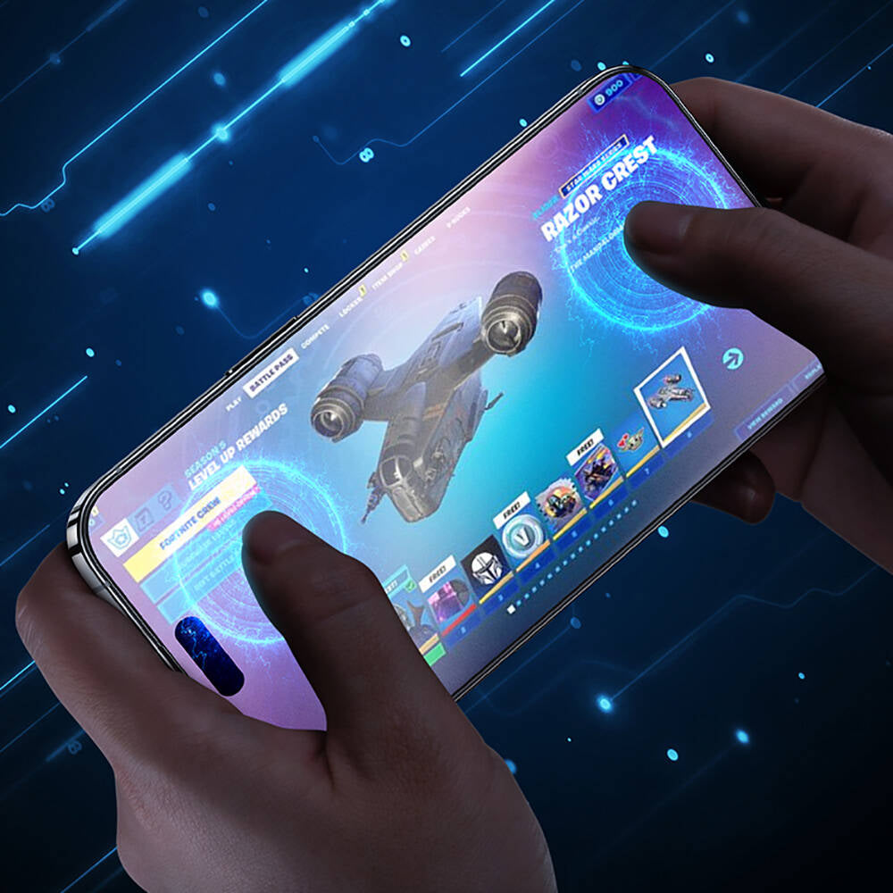 Apple iPhone 14 Pro Benks JoyTouch Mat Oyun Ekran Koruyucu + Kolay Uygulama Aparatı Siyah