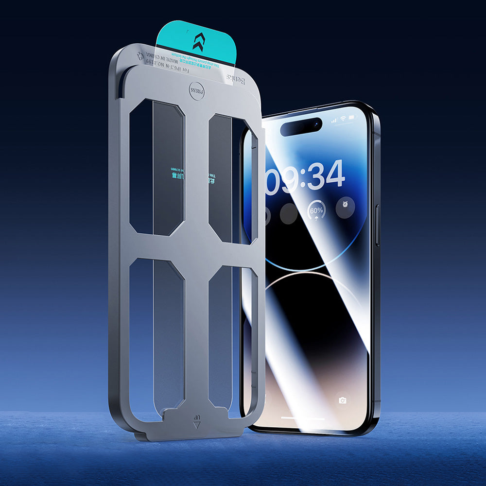 Apple iPhone 14 Pro Benks V Pro Safir Coating Ekran Koruyucu + Kolay Uygulama Aparatlı Siyah