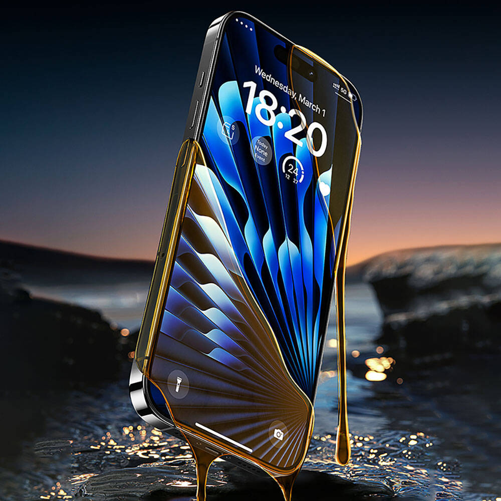 Apple iPhone 14 Pro Benks V Pro Safir Shield Ekran Koruyucu + Kolay Uygulama Aparatlı Siyah