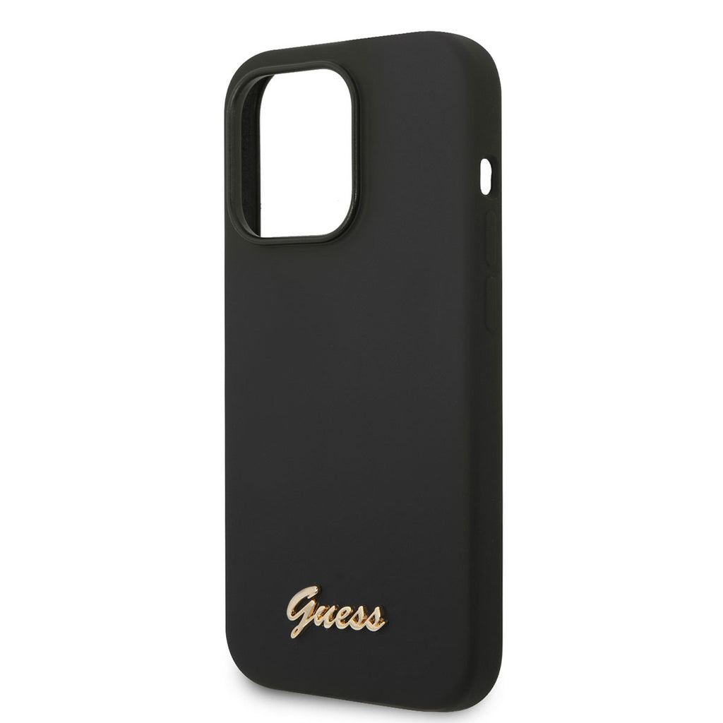 Apple iPhone 14 Pro Kılıf GUESS Silikon Kapak Siyah