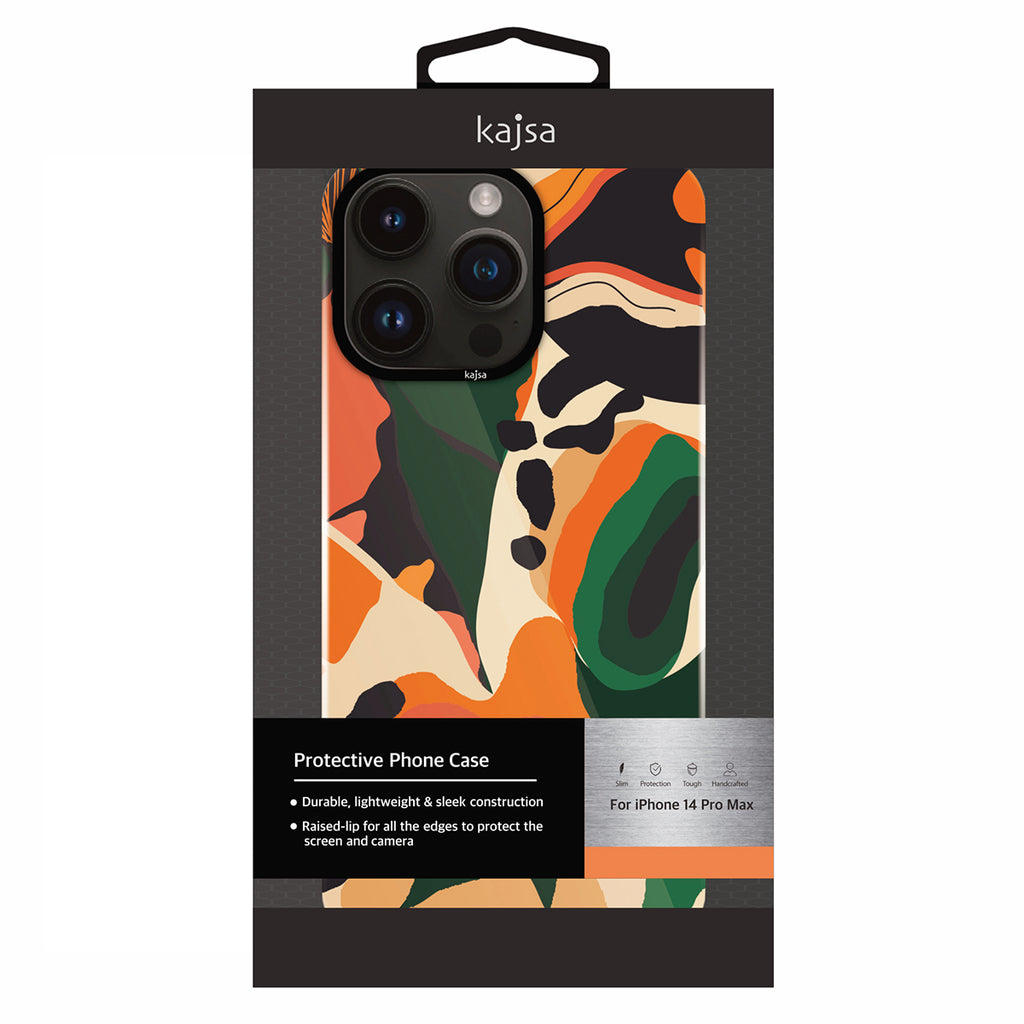 Apple iPhone 14 Pro Kılıf HD Desenli Kajsa Shield Plus Flower Graphic Serisi Kapak Mor