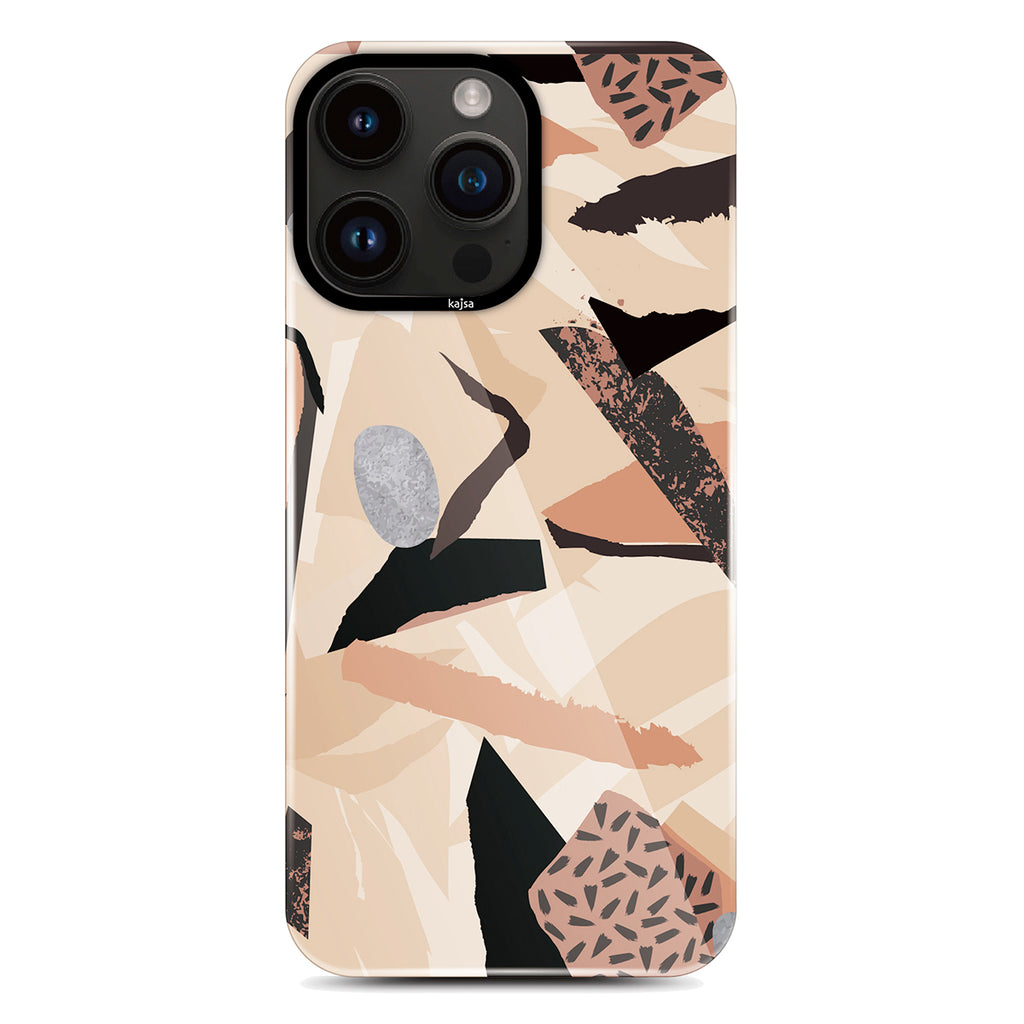 Apple iPhone 14 Pro Kılıf HD Desenli Kajsa Shield Plus Flower Graphic Serisi Kapak Krem