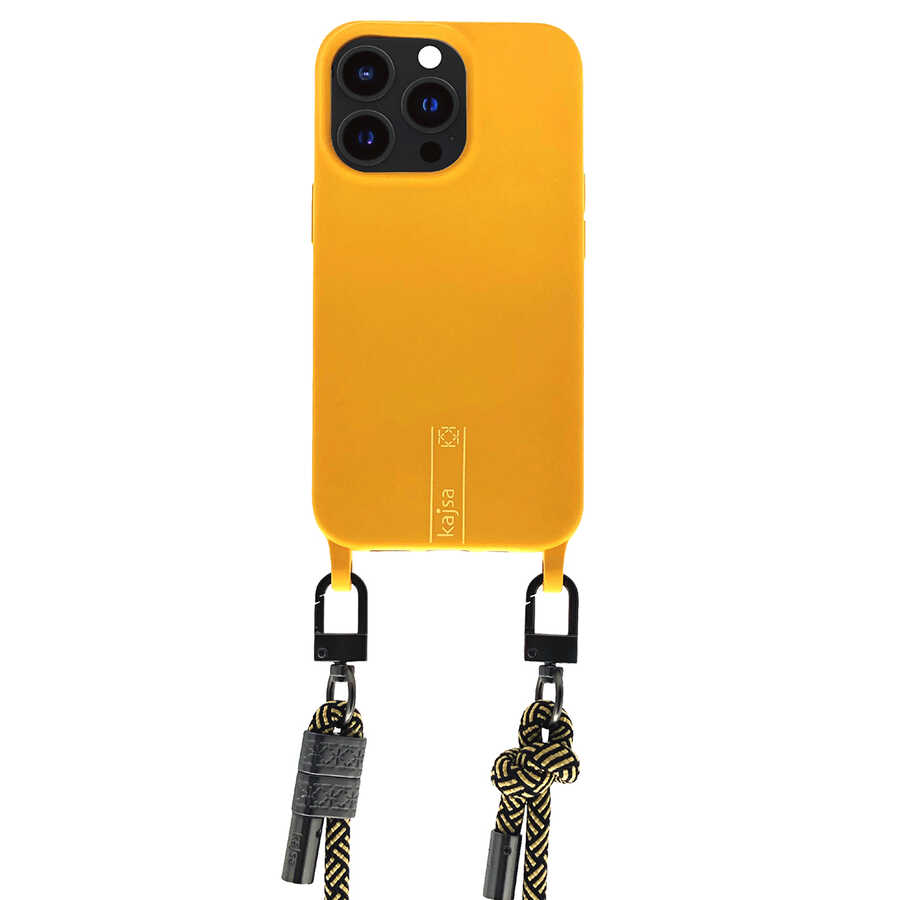 Apple iPhone 14 Pro Kılıf Kajsa Missy And Match Klasik İp Askılı Kapak Siyah