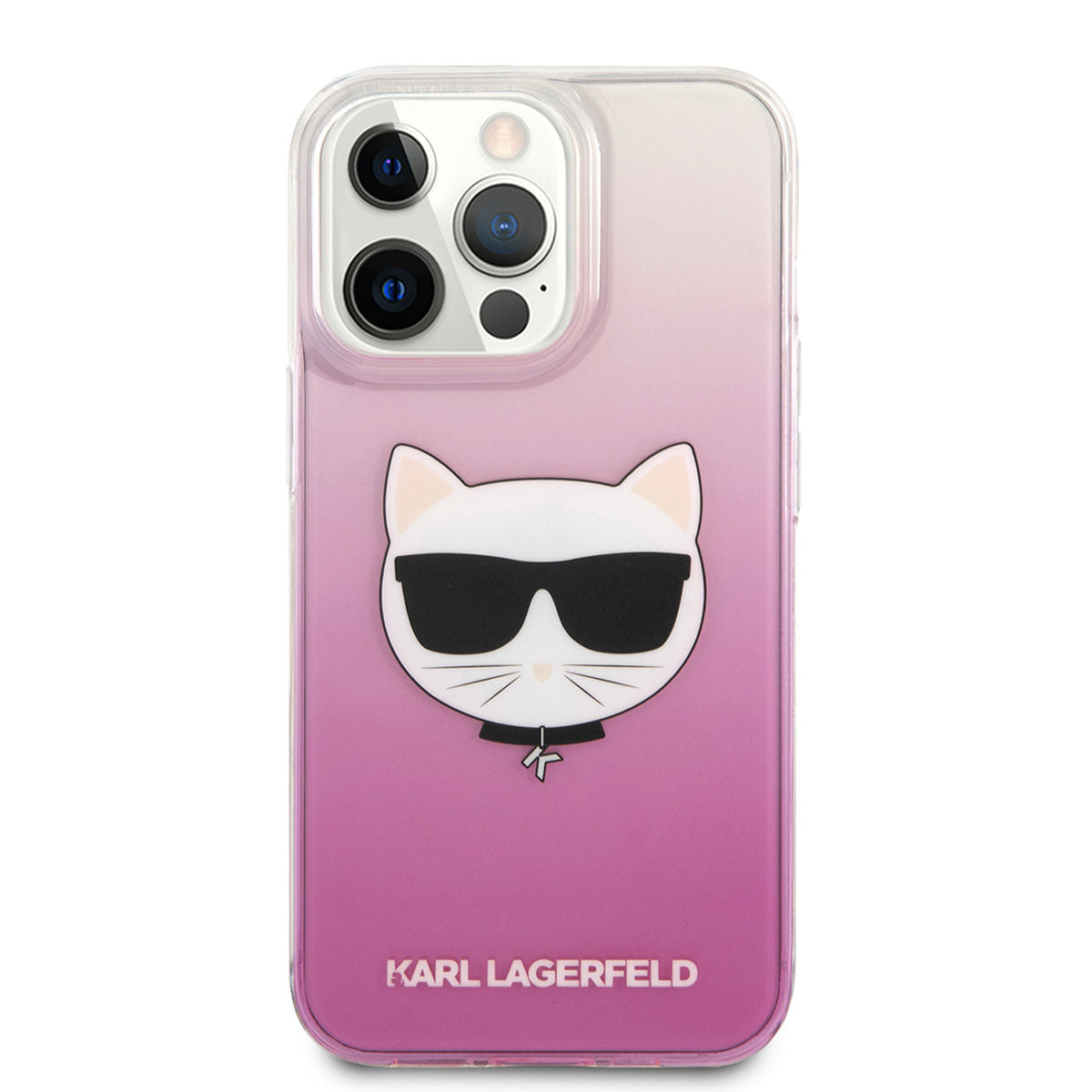 Apple iPhone 14 Pro Kılıf Karl Lagerfeld Sert TPU Choupette Dizayn Kapak Pembe