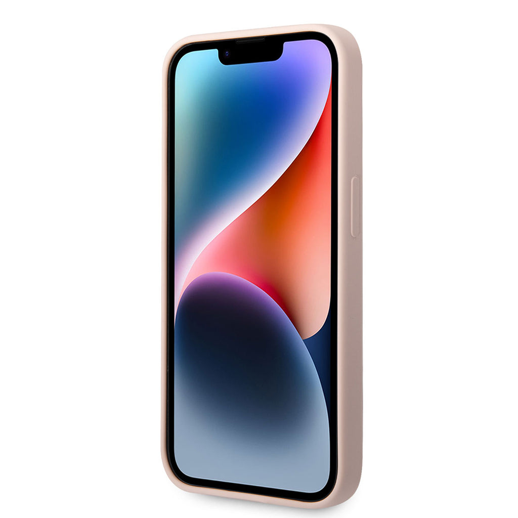 Apple iPhone 14 Pro Kılıf Karl Lagerfeld Silikon Choupette Dizayn Kapak Pembe