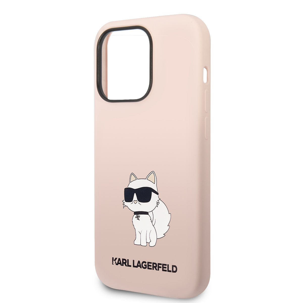 Apple iPhone 14 Pro Kılıf Karl Lagerfeld Silikon Choupette Dizayn Kapak Pembe